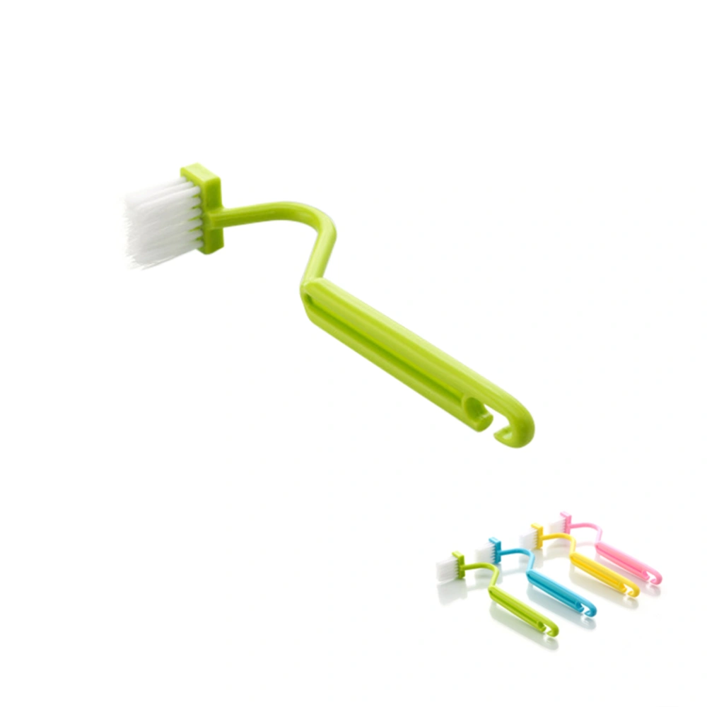 Household Bathroom Supplies S Shape Curve Handle Strength Multi-function Cleaning Corner Brush Toilet Brush (Color By Random)