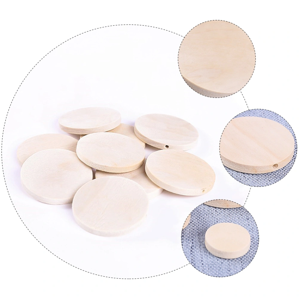 50pcs Unfinished Wooden Earrings with Hole DIY Crafts for Jewelry Making