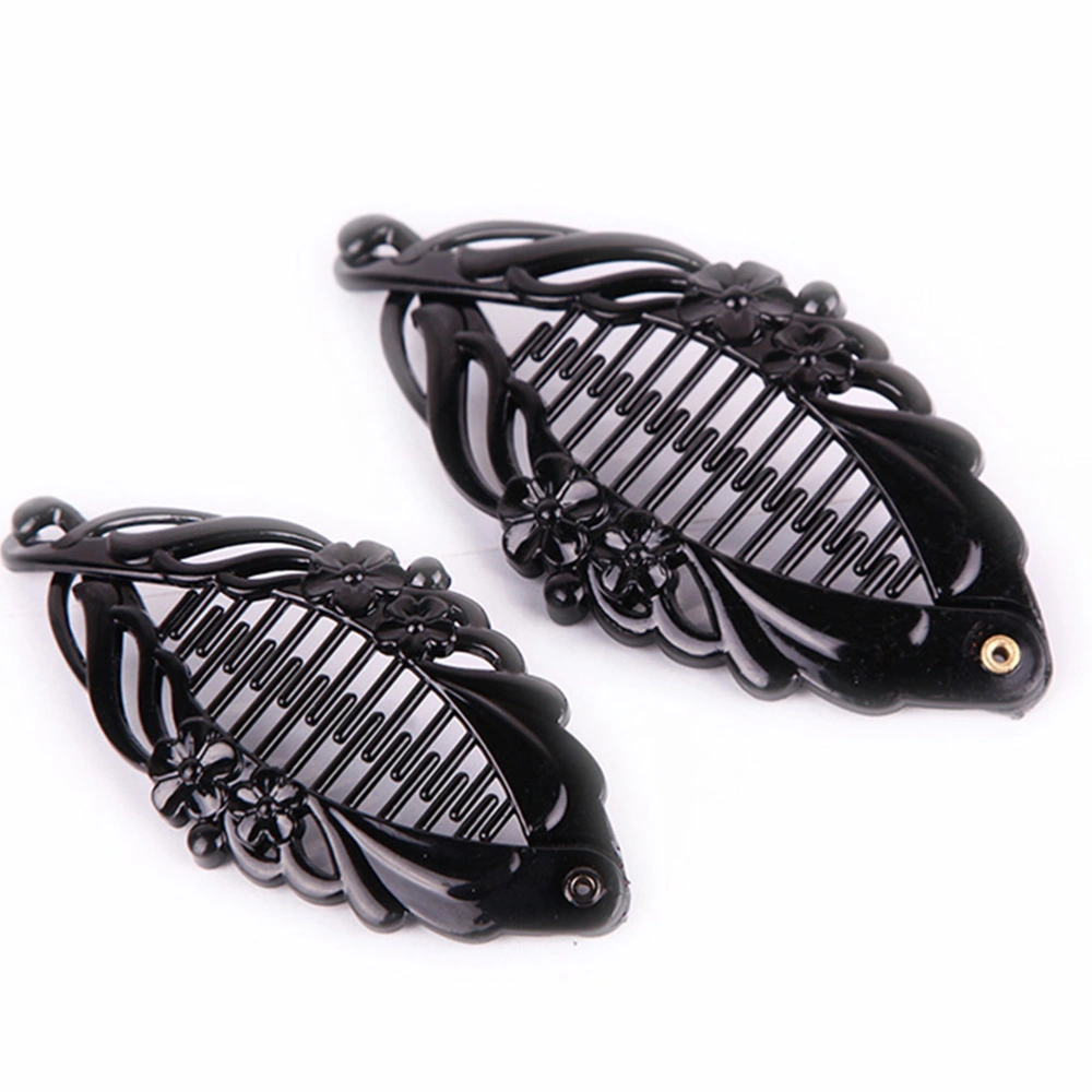 4Pcs Exquisite Resin Fish Shaped Flower Hair Clips Girl Headdress Hairdressing Clips