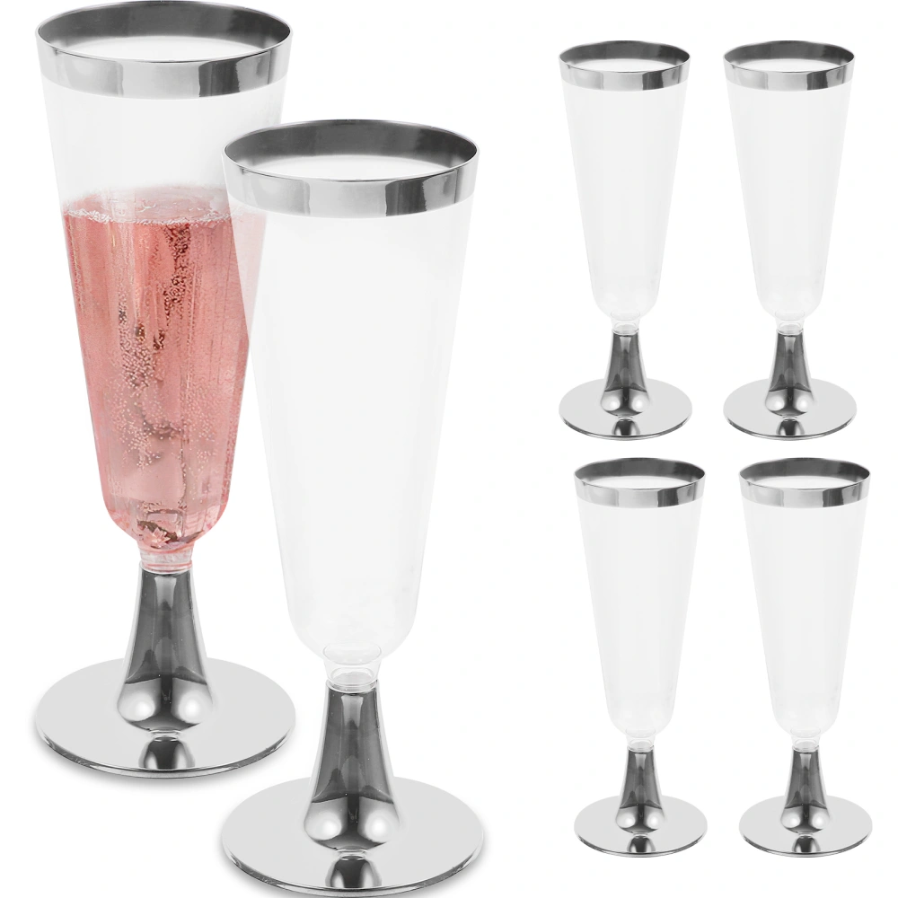 6pcs Drinks Goblets Party Champagne Cups Disposable Wine Goblets Cocktail Goblets