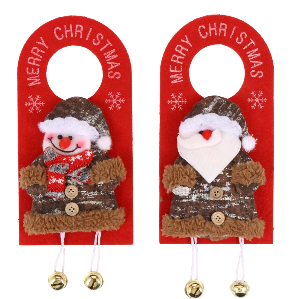 2Pcs Christmas Hanging Pendants Door Hanging Ornaments Lovely Door Pendants