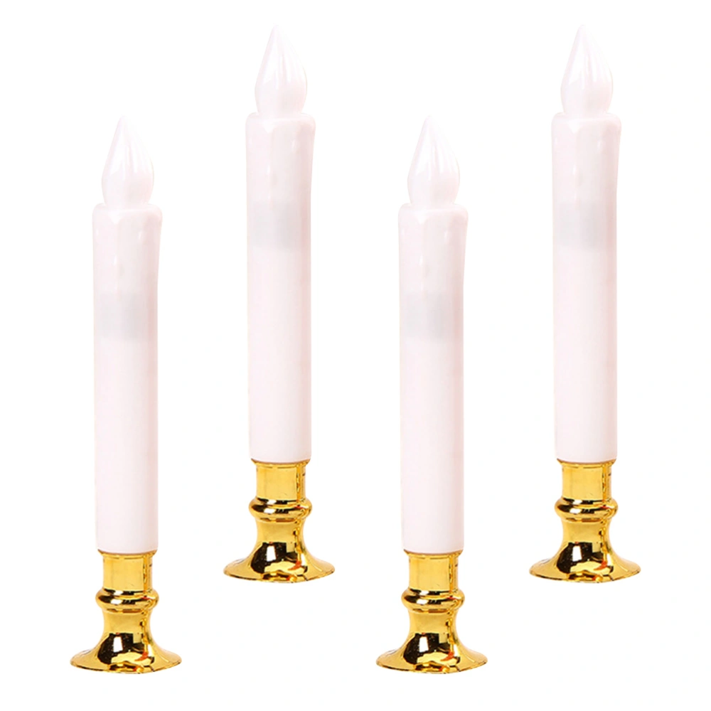 4pcs Artificial Candle Lights LED Lamps Electric Candle Lights Home Decoration LED Lights