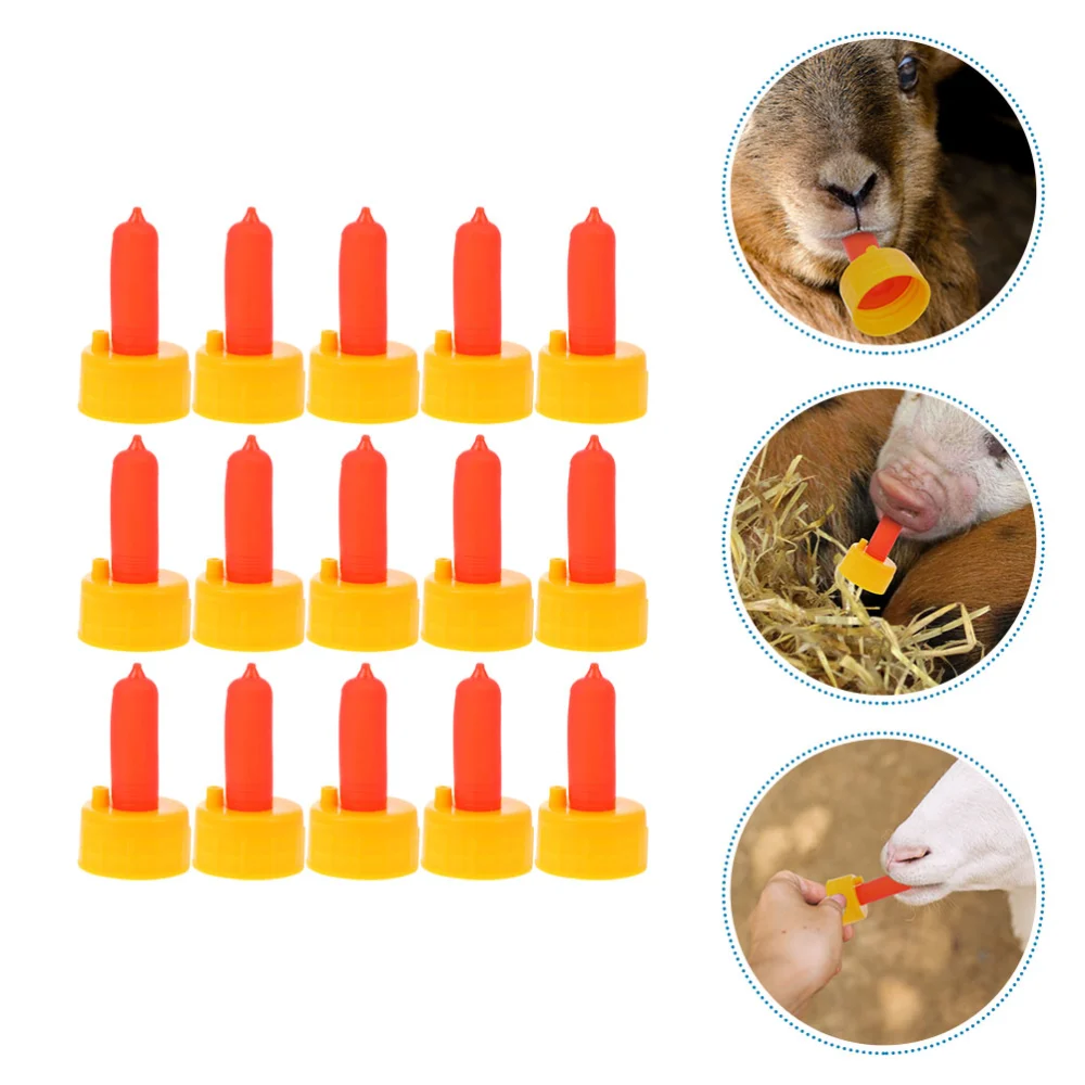 20pcs Livestock Feeding Bottle Pacifier Milk Bottles Nipples Lamb Feeding Tools