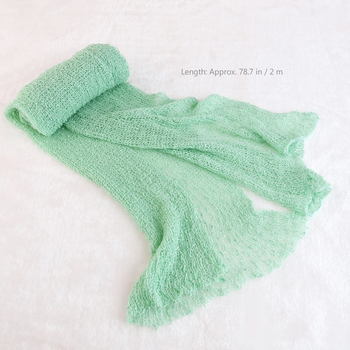 TINKSKY Newborn Baby Photography Photo Prop Stretch Wrap Baby Long Ripple Wrap (Mint Green)