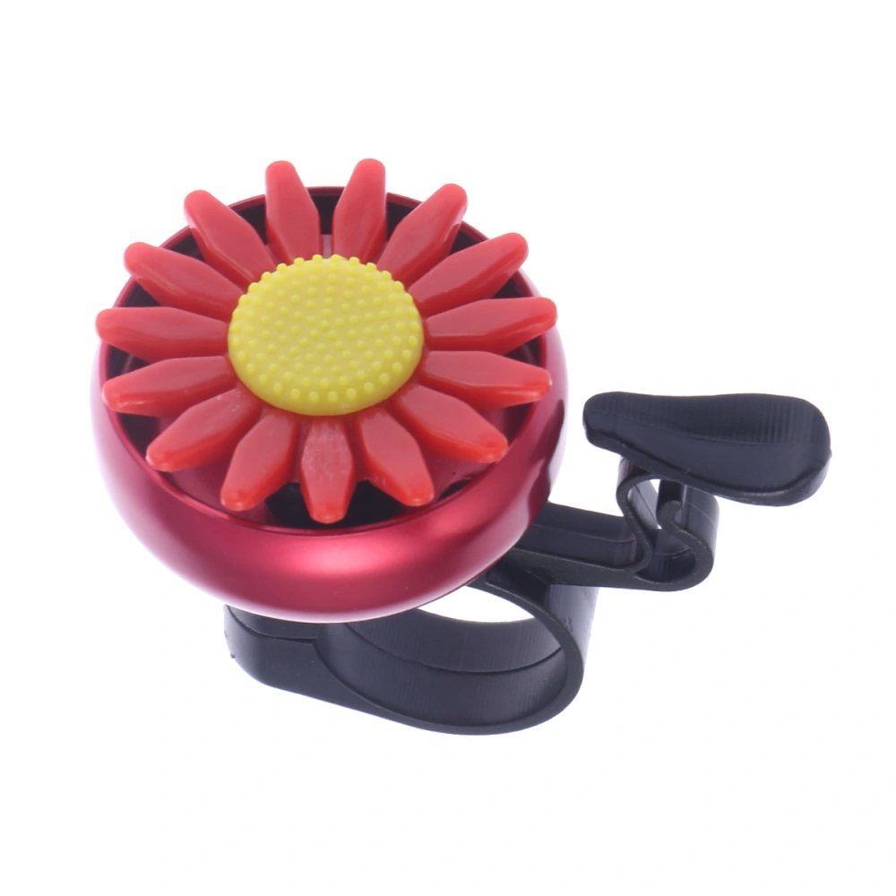 Sunflower Shaped Kids Children Bike Cycling Bell Handlebar Ring Ringer Horn (Red)