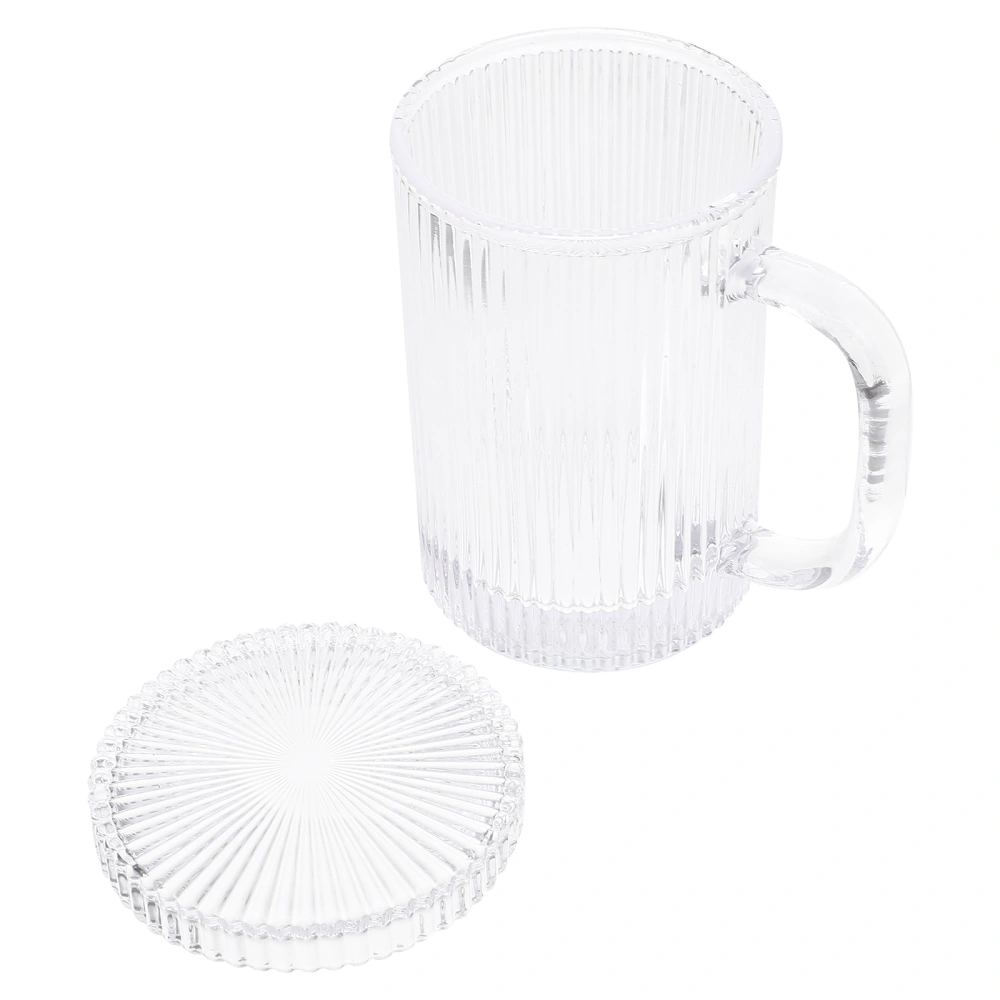 Glass Stripe Cup Transparent Stripe Cup Water Cup Juice Cup Home Supply