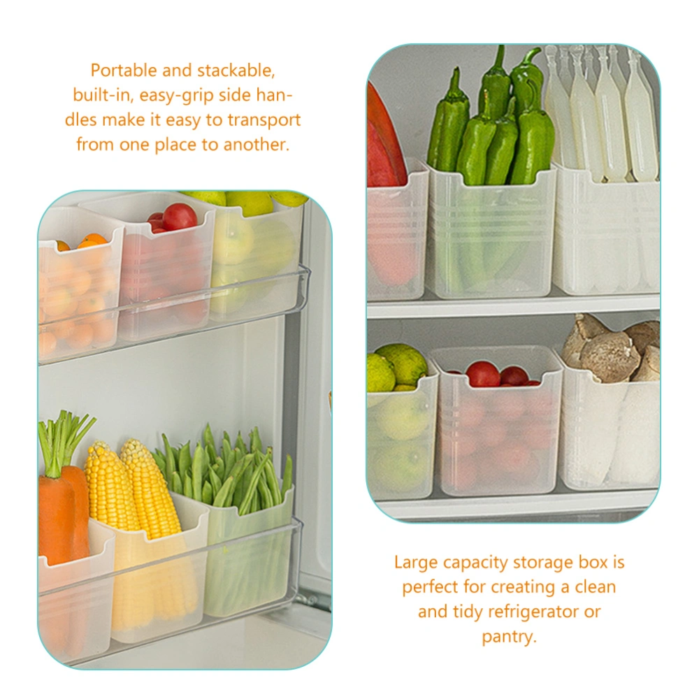 6pcs Refrigerator Storage Box Fridge Side Sauce Box Refrigerator Crisper Case