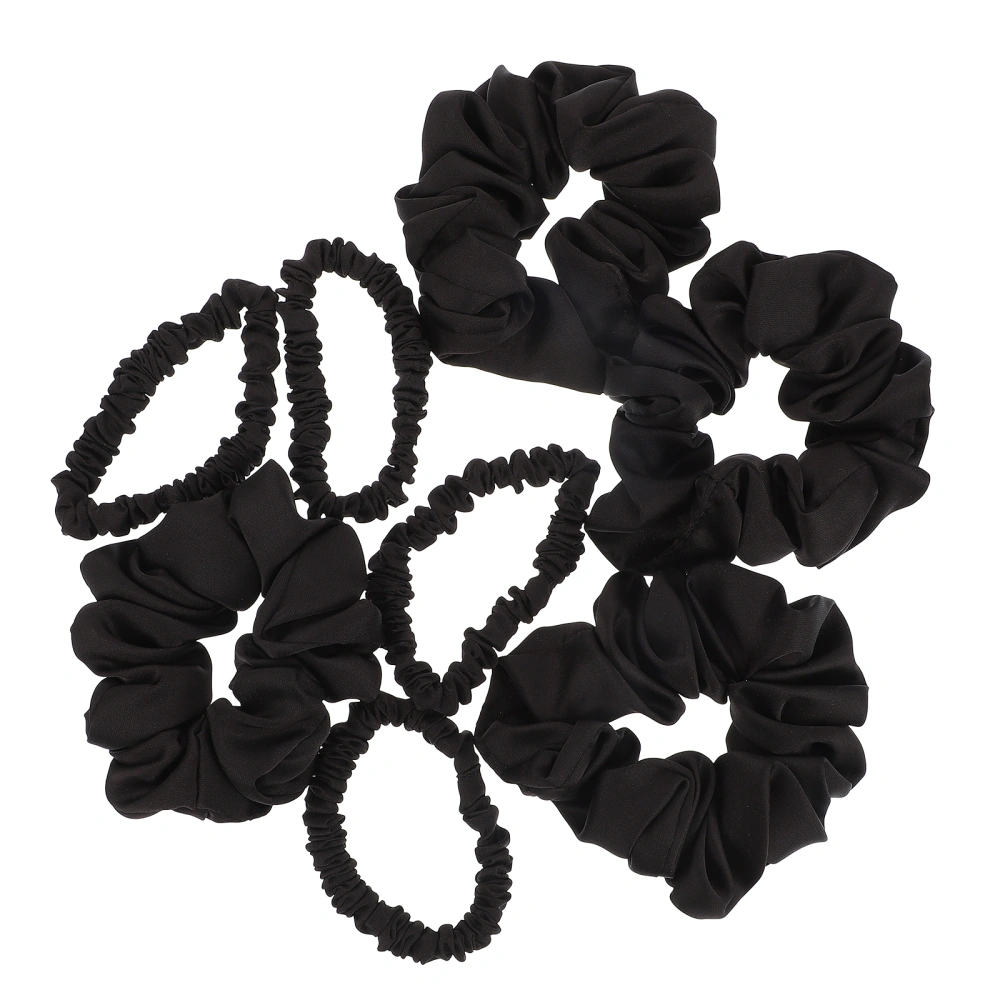 8pcs Ponytail Holder Silk Elastic Hair Rings Fine Hair Bands Satin Hair Scrunchy