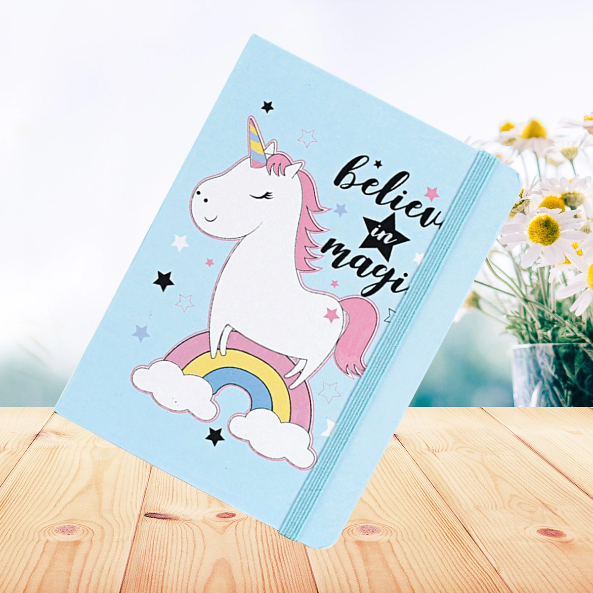 1pc Cartoon Unicorn Hard Face Notebooks Week Planner Notebooks Diary Notepads School Stationery(Mixed Pattern A7)