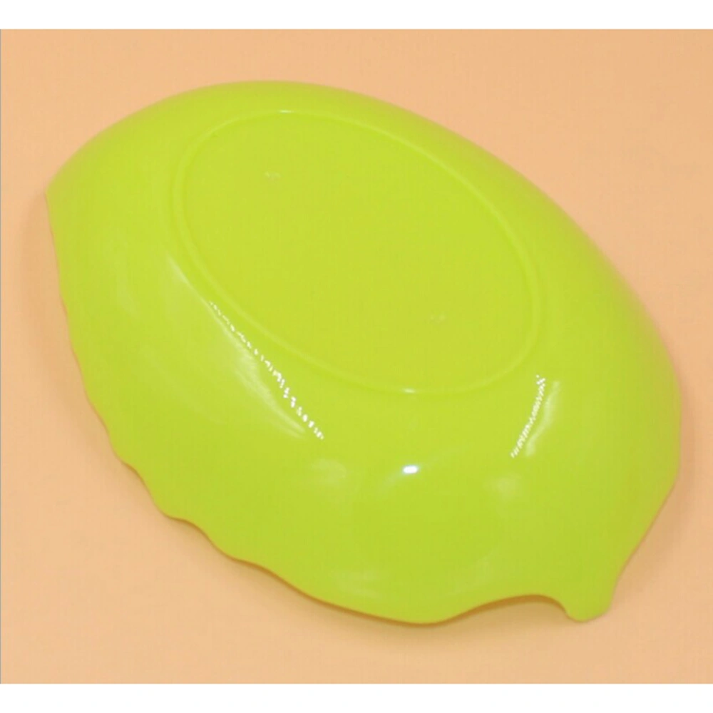 Novelty Leaf Style Plastic Fruit Plate Basket Fruit Bowl Candy Fruit Tray (Green)