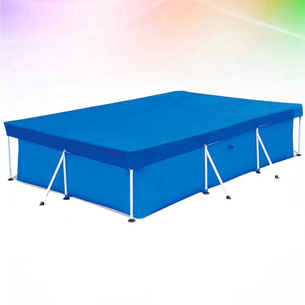 PE Fabric Weaving Pool Cover Pool Rain Dustproof Cover Floor Pad for Frame Pools Inflatable Swimming (Blue, 260x170x61cm)