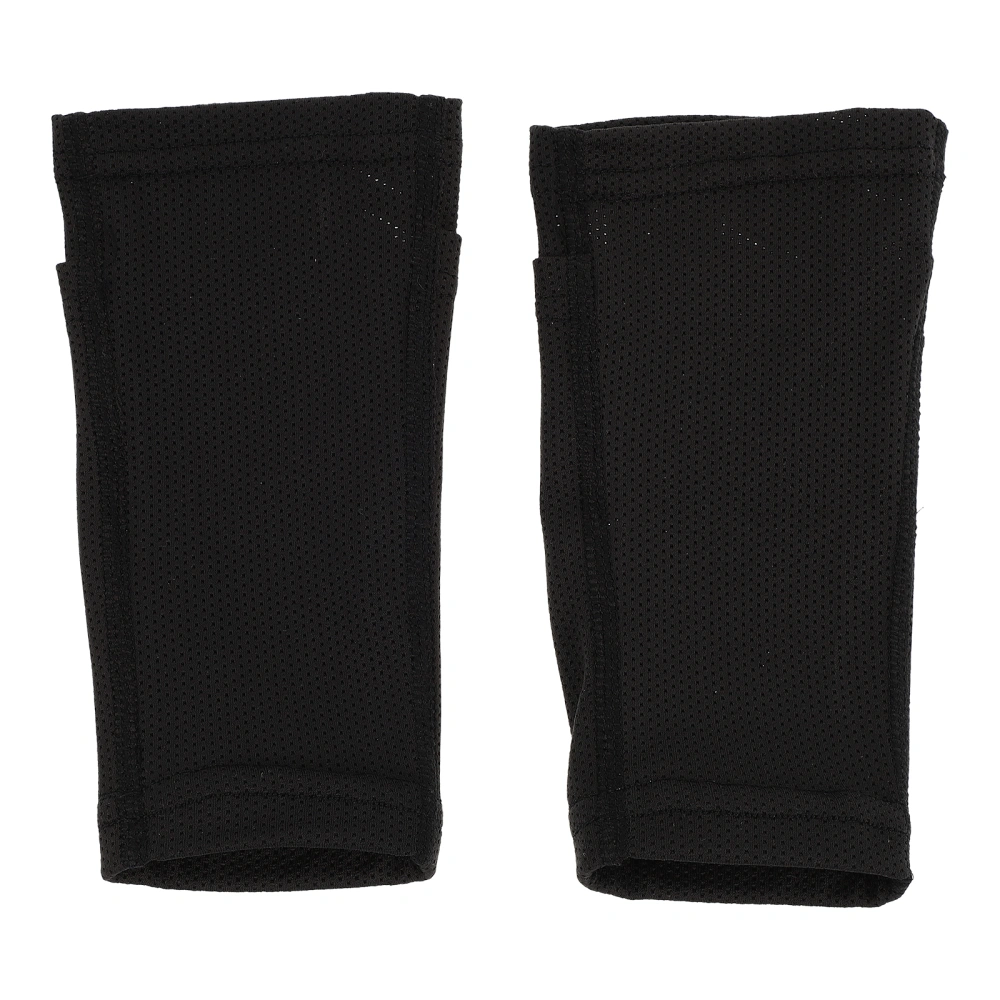 1 Pair Lightweight Adult Football Used Calf Protectors Sports Sock (Black)