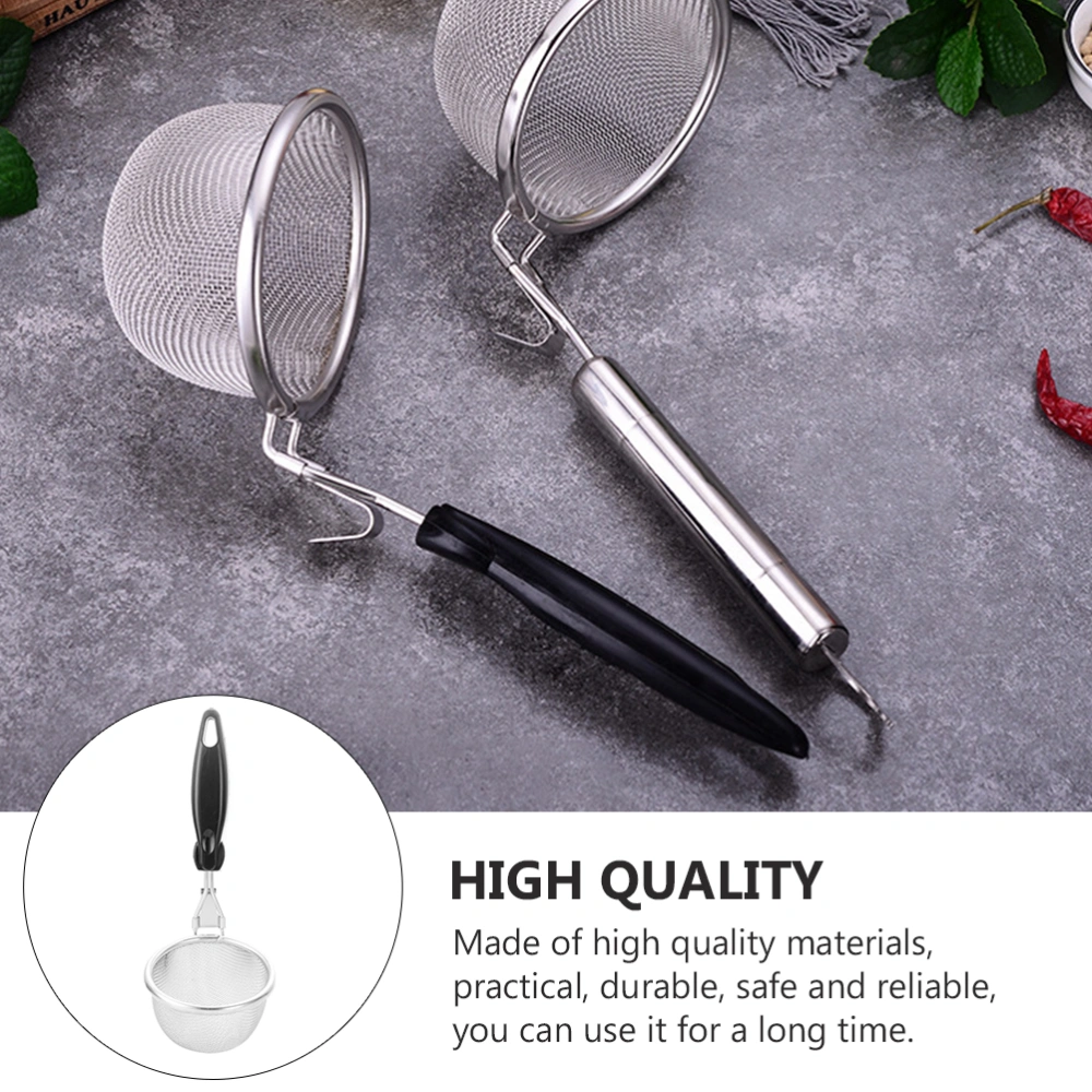 1 Pc Portable Stainless Steel Filter Spoon Noodle Spoon Non-slip Spoon