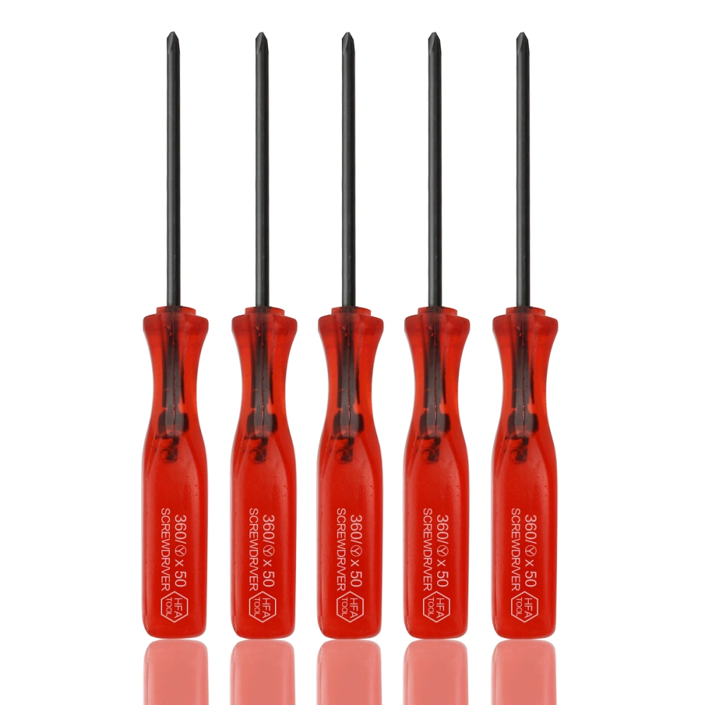 FOXNOVO 5pcs Triwing Trigram Y-Tip Screwdrivers Screw Drivers for /DS /DS Lite /GBA (Red)