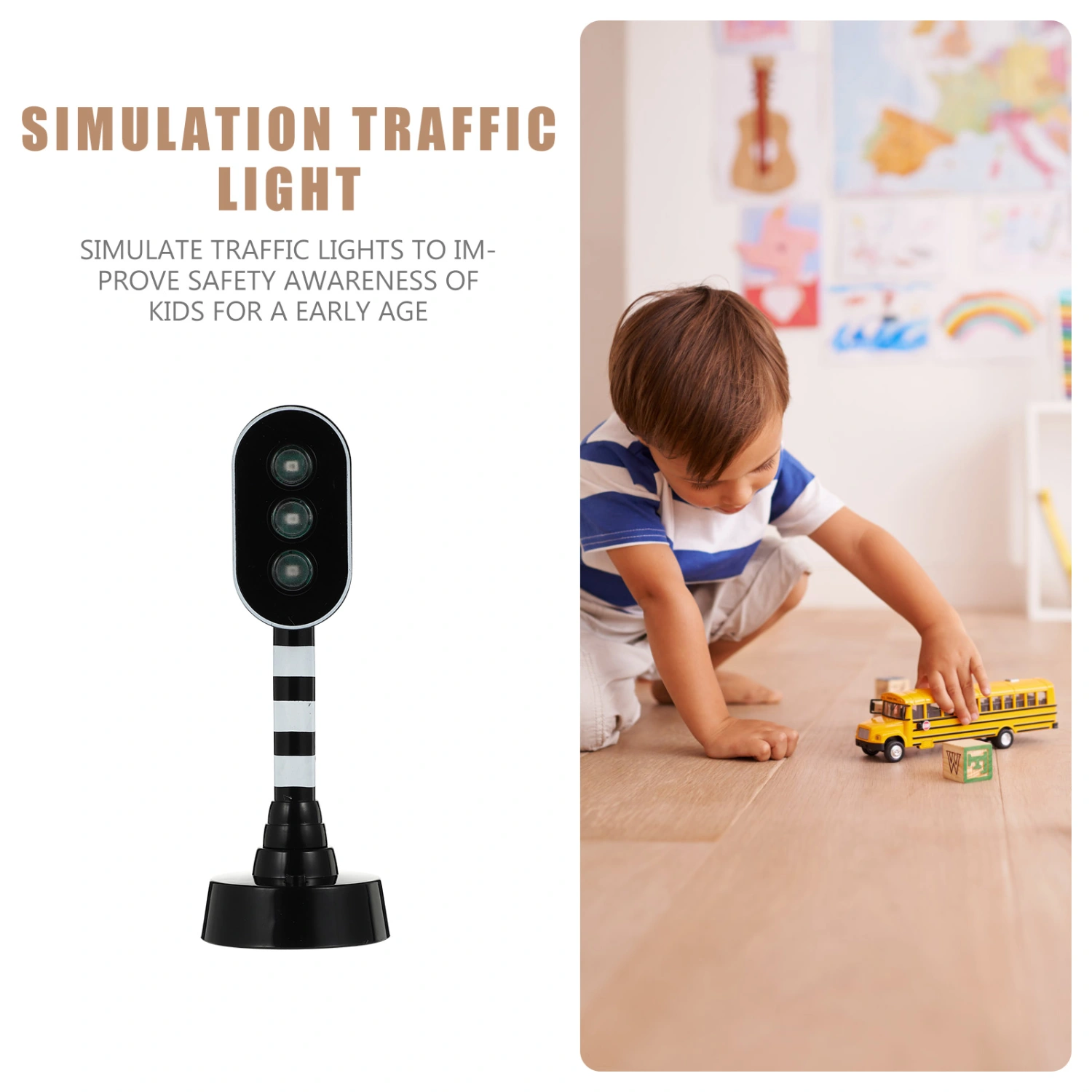 Interesting Simulation Traffic Light Model Kids Traffic Lamp Plaything Desktop Adornment