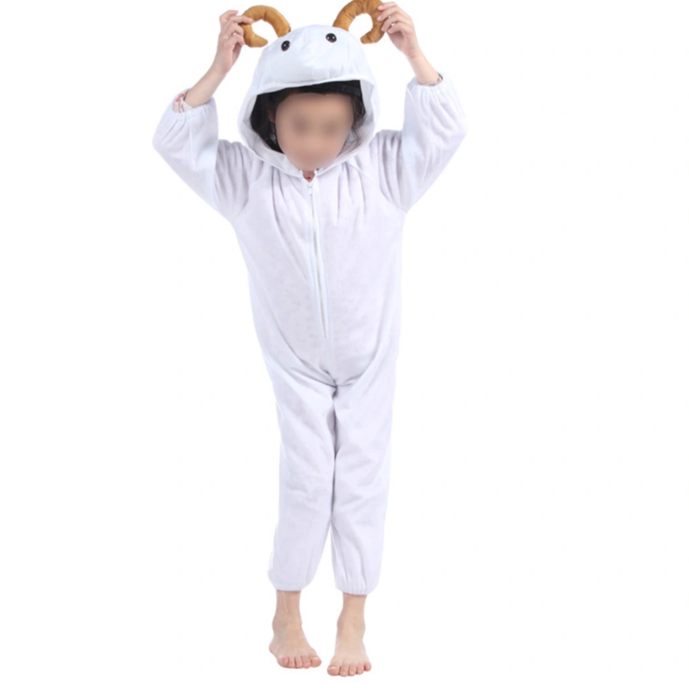 Children's Goat Costume Kids Animal Costumes for Halloween Cosplay Performance - Size M for Height 110-120cm