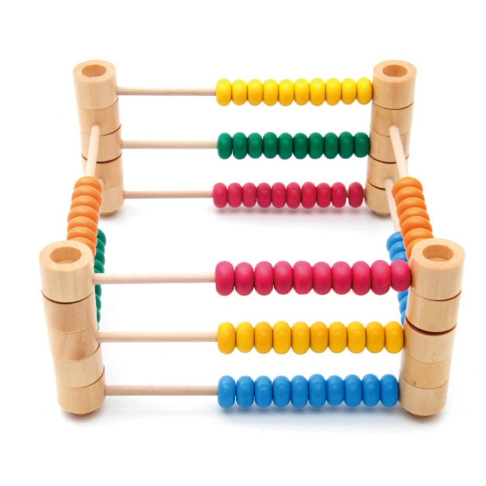 1 Pc Wood Detachable Arithmetic Abacus Calculating Tool Educational Playthings Early Education Supplies for Students Children (Colorful)