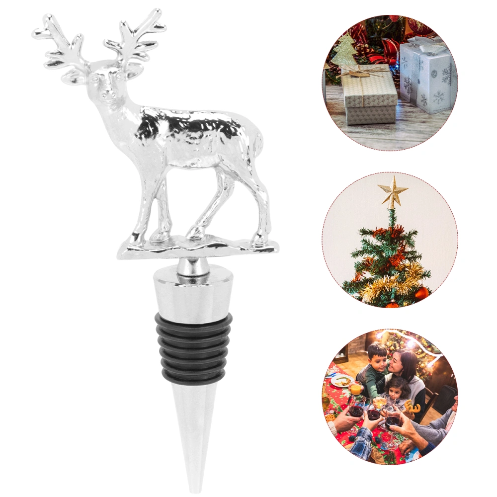 1pc Wine Bottle Stopper Elk Design Bottle Plug Christmas Gift Bottle Accessory