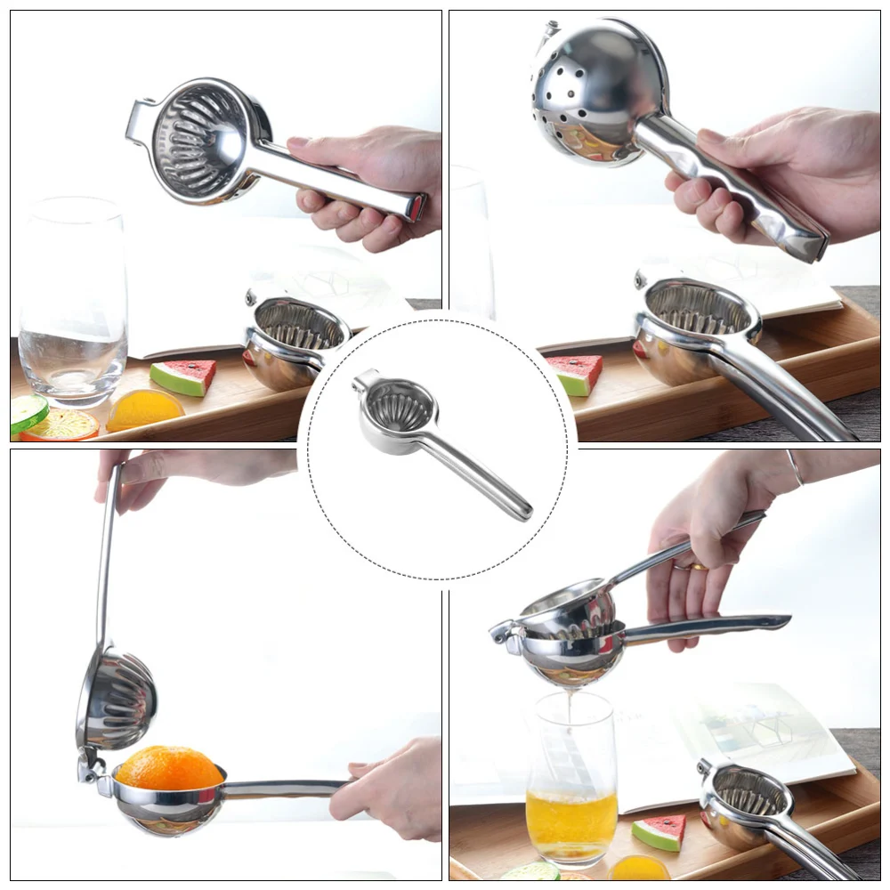 1pc Manual Lemon Squeezer Stainless Steel Fruit Juicer Handheld Lemon Juicer