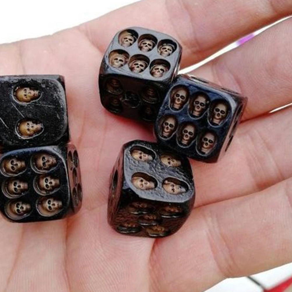 Skull Dice Halloween Party Dice Gaming Dice Multi-sided Dice Prop Resin Dice