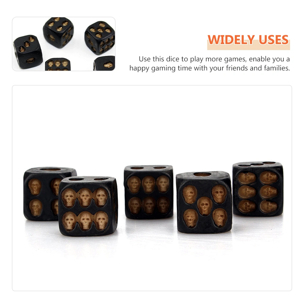Skull Dice Halloween Party Dice Gaming Dice Multi-sided Dice Prop Resin Dice