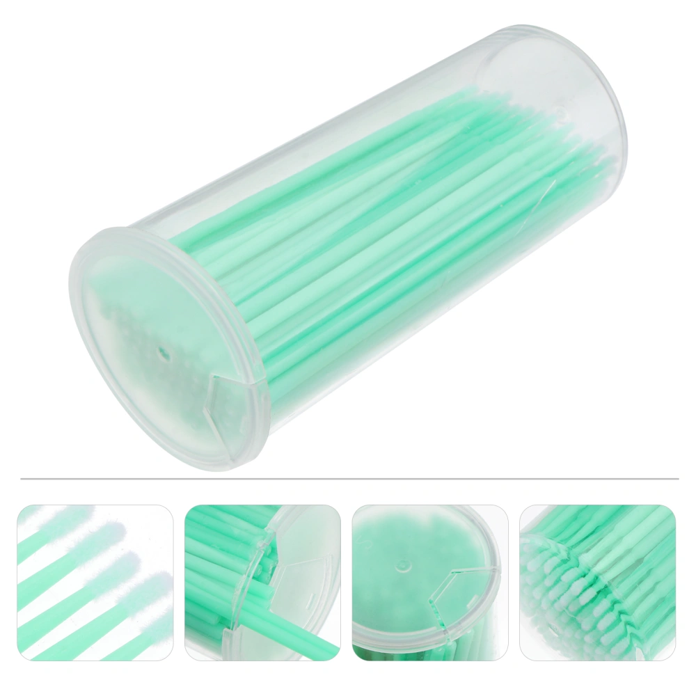 100Pcs Disposable Eyelash Extension Micro Brush Applicators Mascara (Green)