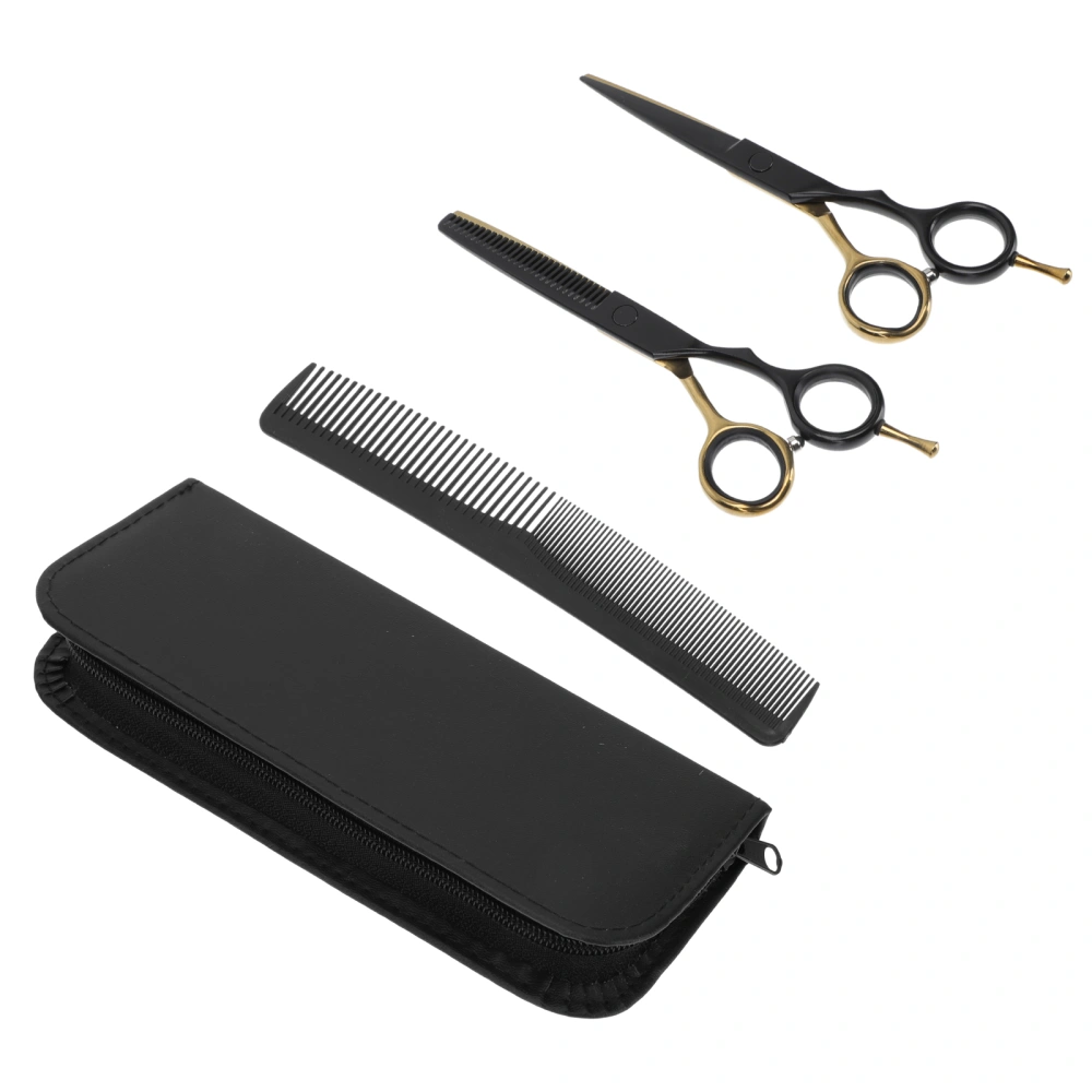 1 Set of Hairdressing Scissors Combination Set Hairdressing Scissors Flat Scissors