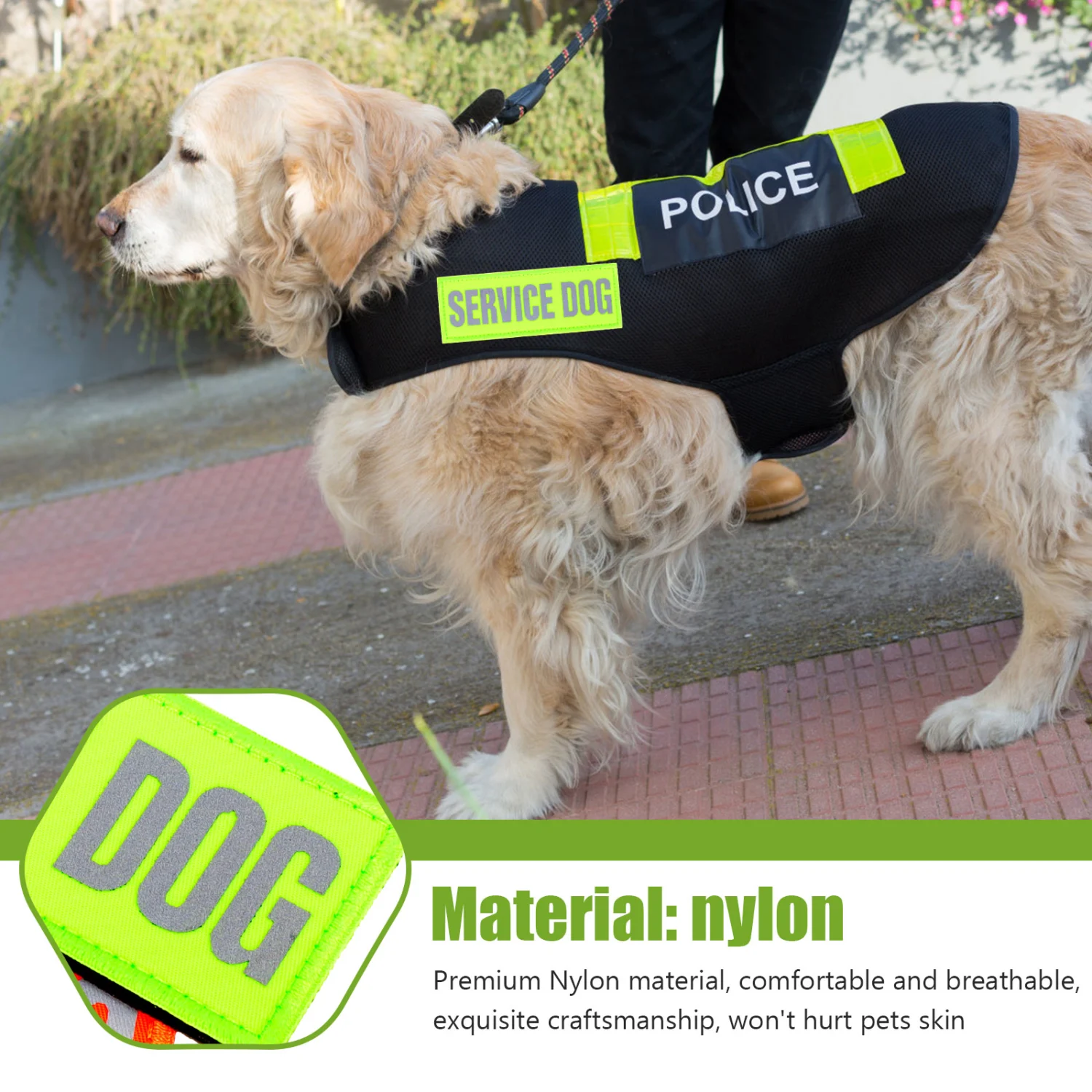 4Pcs Service Dog Patch Dog Harness Patches Dog Patch Tag Reflective Dog Patch Tags