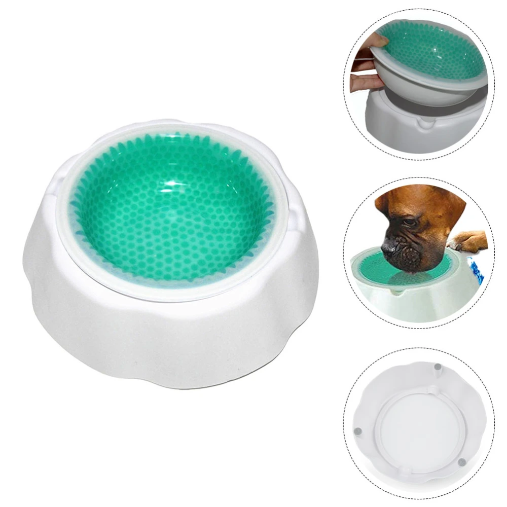 Pet Cooler Bowl Drinking Bowl Cat Cool Bowl Puppy Drinking Bowl for Indoor