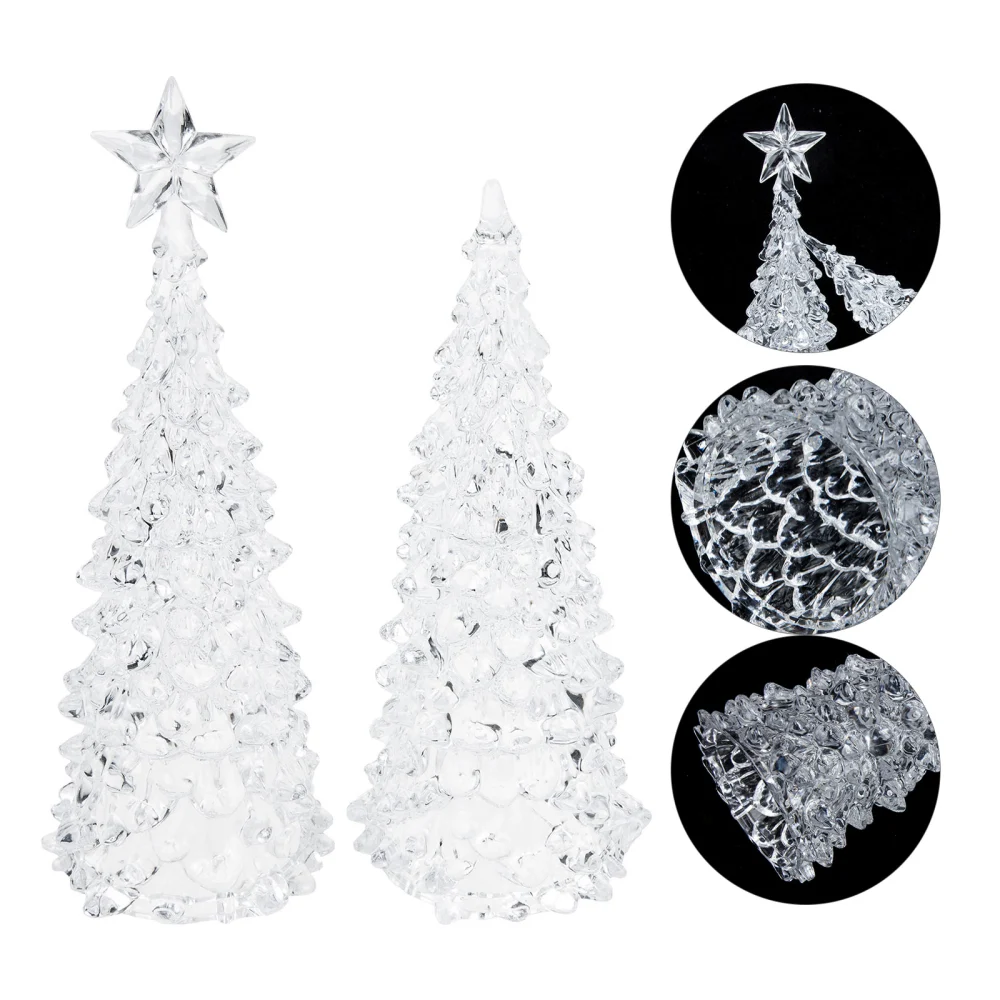 2pcs Christmas Acrylic Tree Ornaments Xmas Decorations Xmas Ornaments Home Supplies