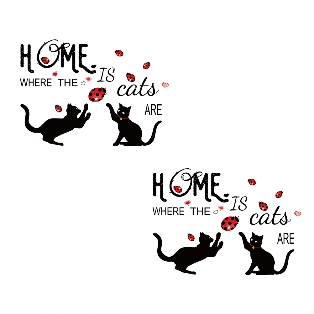 2 Sheets of Decorative Wall Decals Household Wall Decors Removable Door Decals Wall Accessory