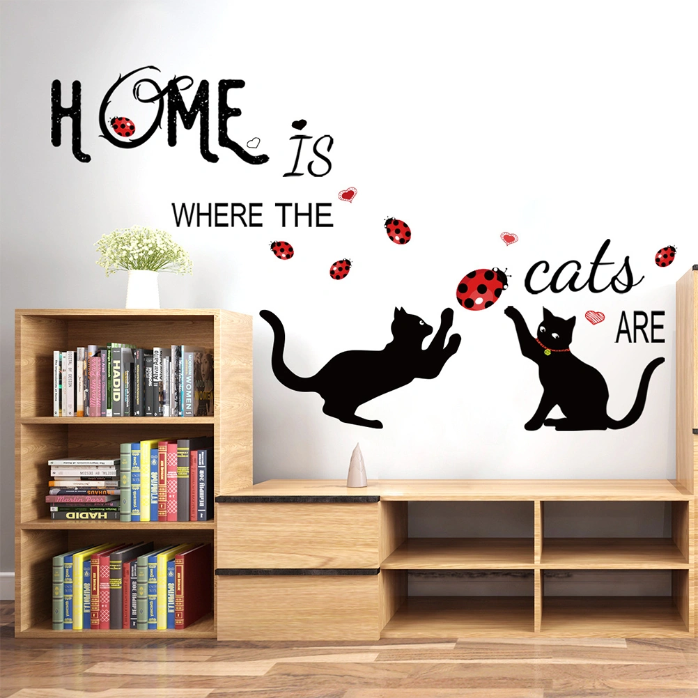 2 Sheets of Decorative Wall Decals Household Wall Decors Removable Door Decals Wall Accessory