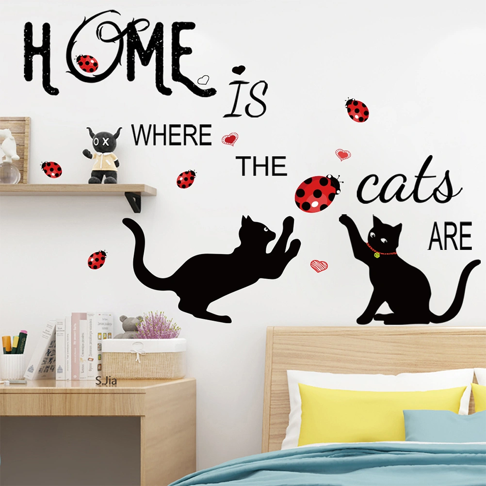 2 Sheets of Decorative Wall Decals Household Wall Decors Removable Door Decals Wall Accessory