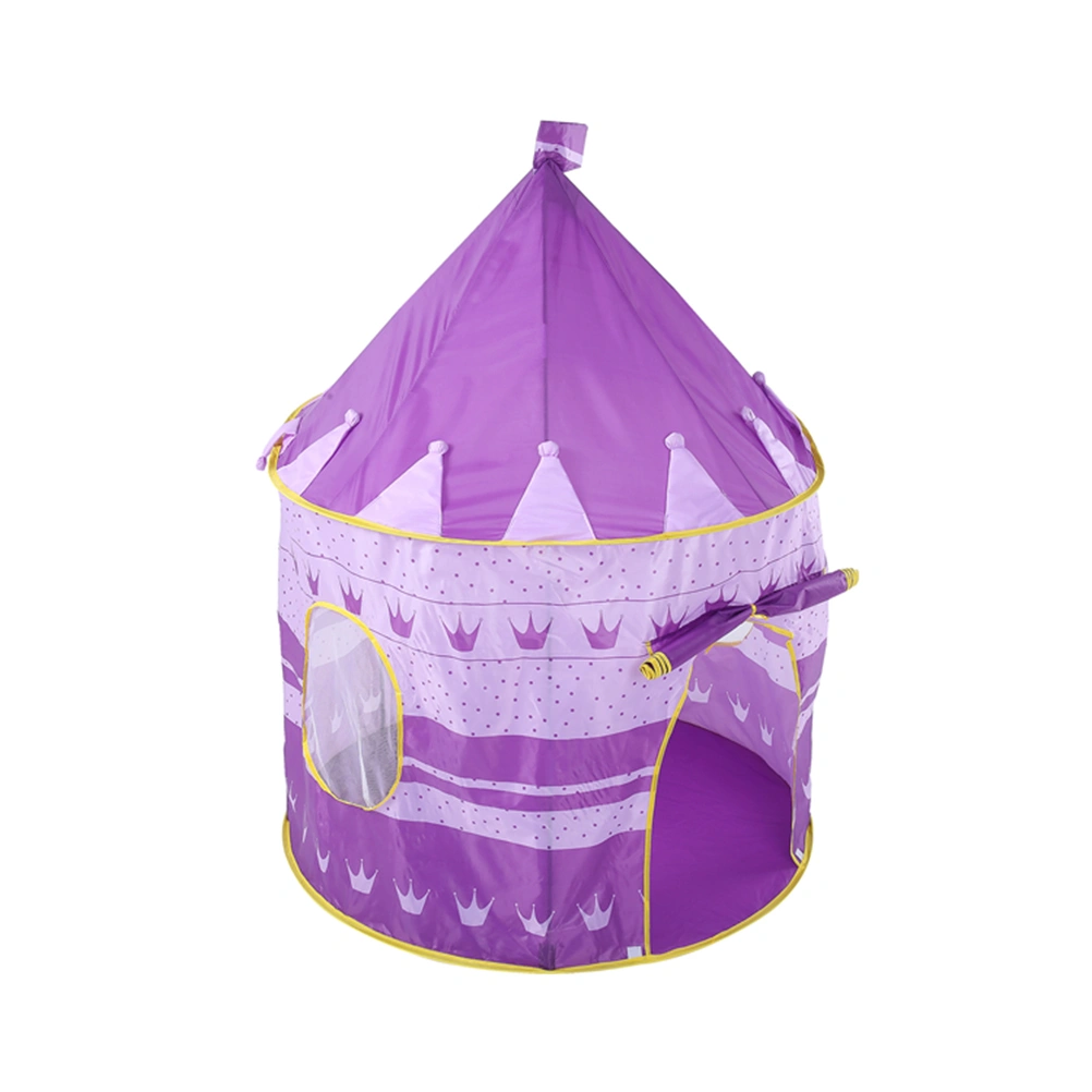 Portable Castle Play Tent Children Cubby House Foldable up Tent for Kids Indoor & Outdoor Use (Purple)