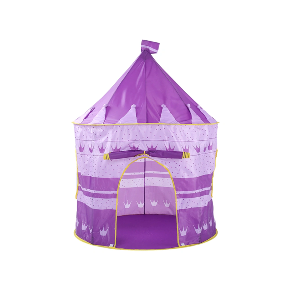 Portable Castle Play Tent Children Cubby House Foldable up Tent for Kids Indoor & Outdoor Use (Purple)