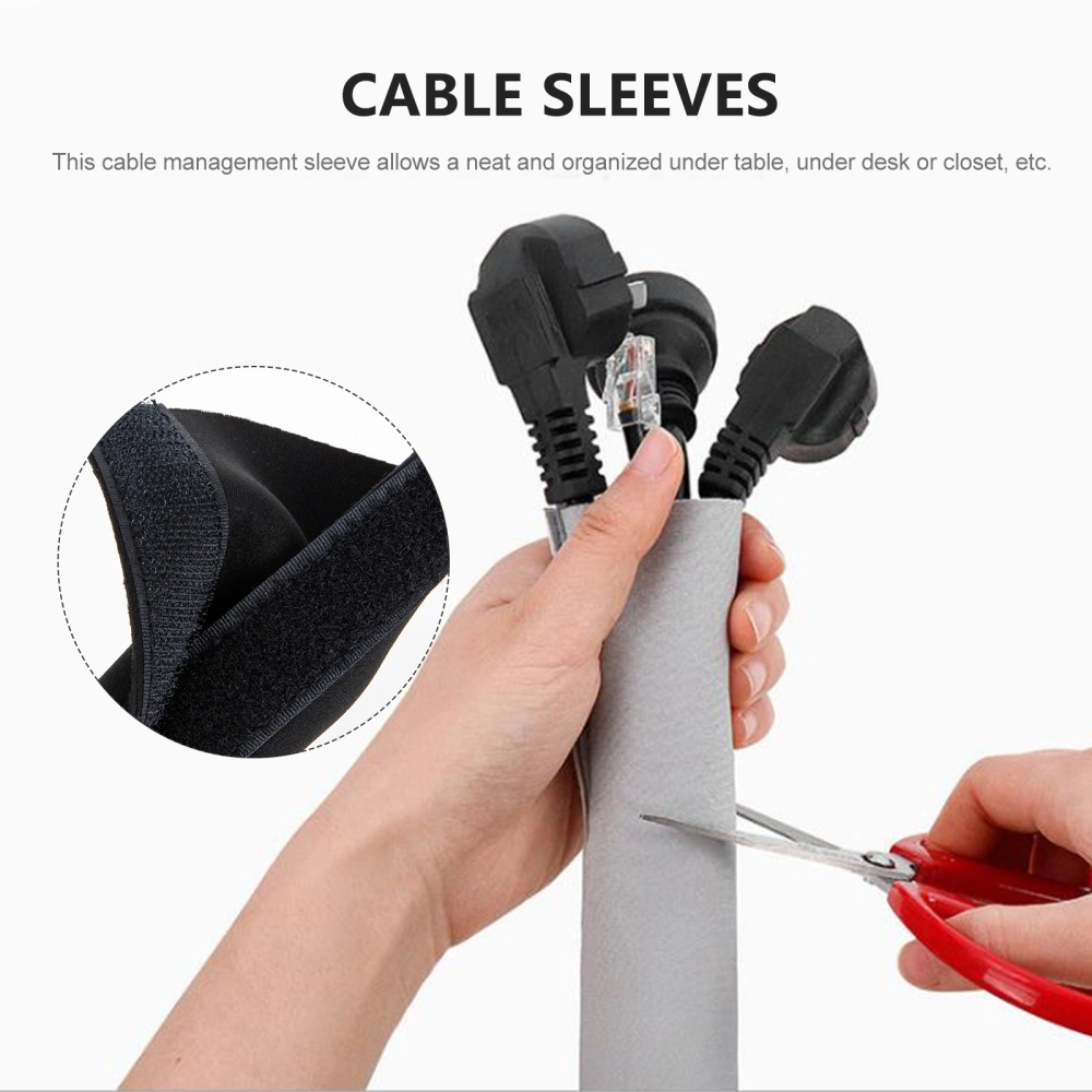 Cable Management Sleeve Neoprene Cord Management Organizer for Computer Cable