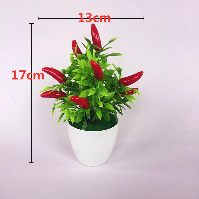 2pcs Artificial Pepper Tree Fake Pepper Tree Bonsai Small Pepper Tree Bonsai Decoration