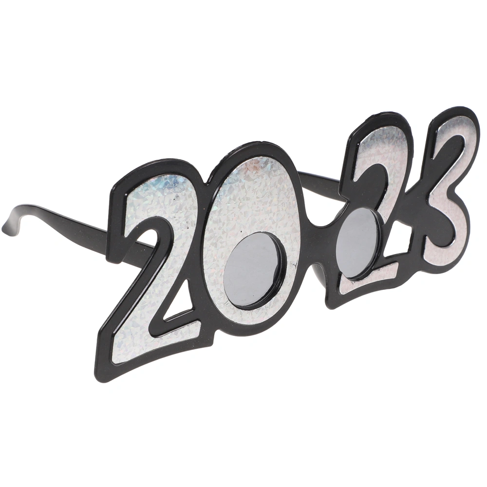 1 Pair of New Year's Day Party 2023 Number Sunglasses Plastic Eyewear Party Decor