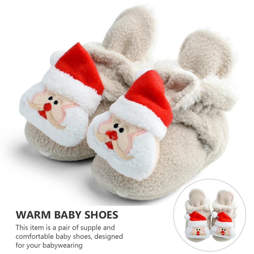 1 Pair Xmas Crib Shoes Supple Infant Walking Shoes Household Toddler Footwear