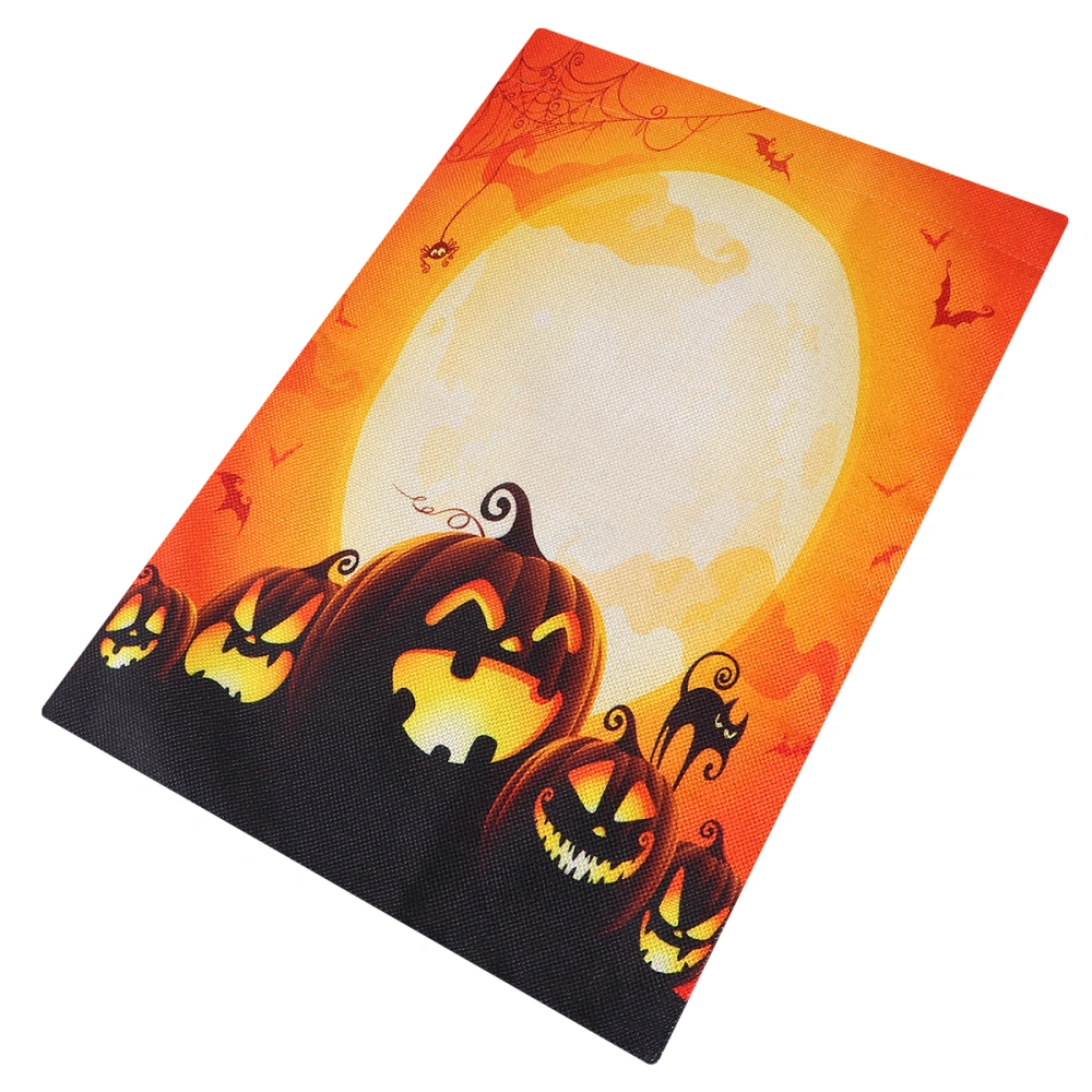 Halloween Garden Flag Festival Flag Creative Printing Bunting Flag Decorative House Flag Number 3 Orange