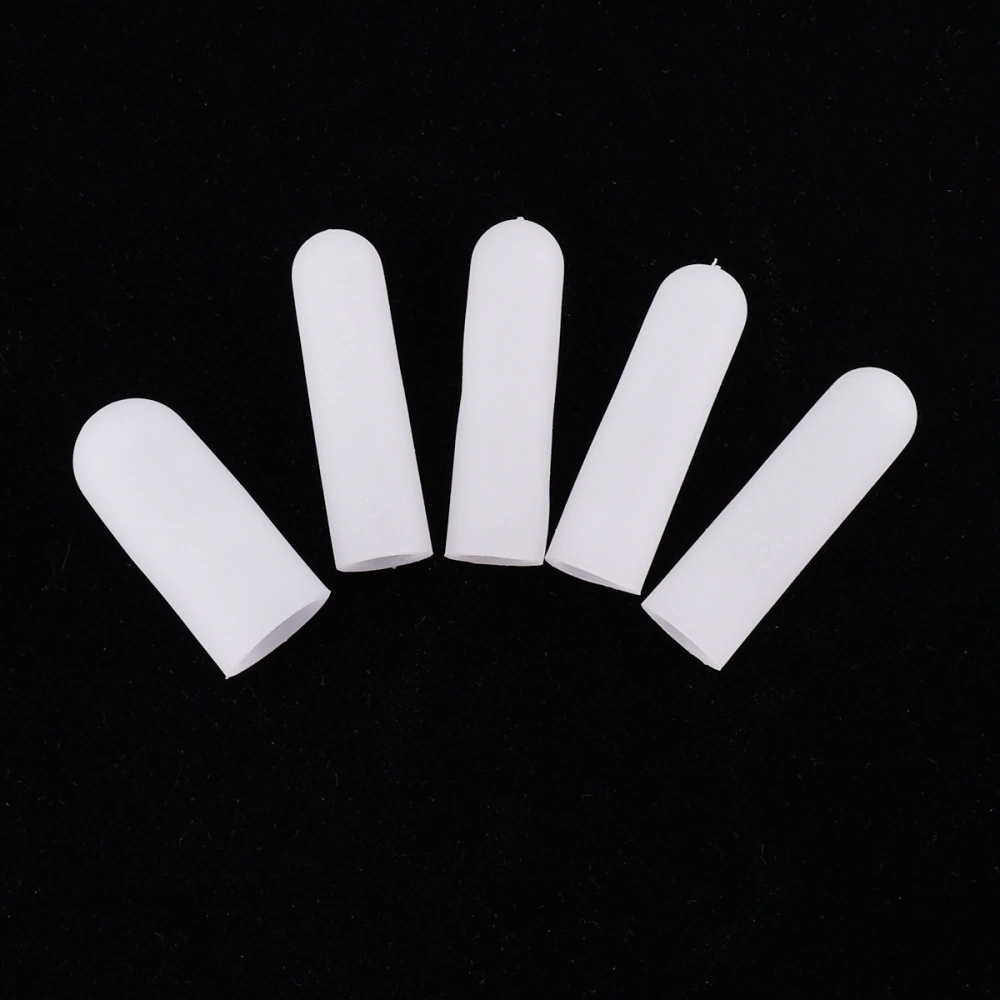 10pcs Gel Finger Covers Finger Protectors Finger Protective Sleeves Finger Tube Sleeves for Protect Cracked Skin Corn