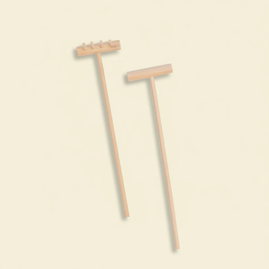 4 Pcs Small Zen Garden Rake Mini Zen Sand Rake Tea Art Rake Bamboo Rake Tool