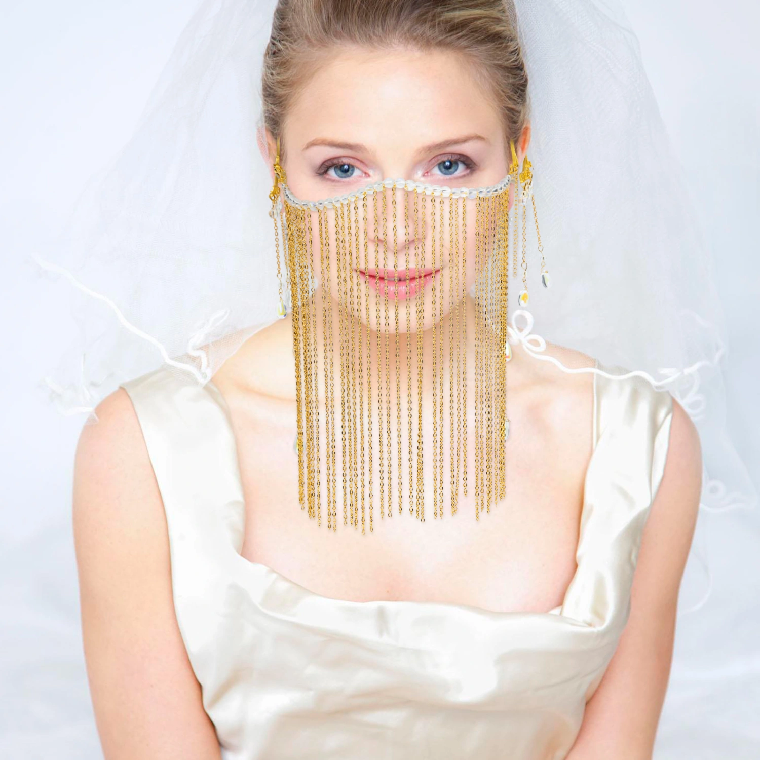 Tassel Mask Face Tassel Chain Hanfu Face Chain Masquerade Face Cover Chain