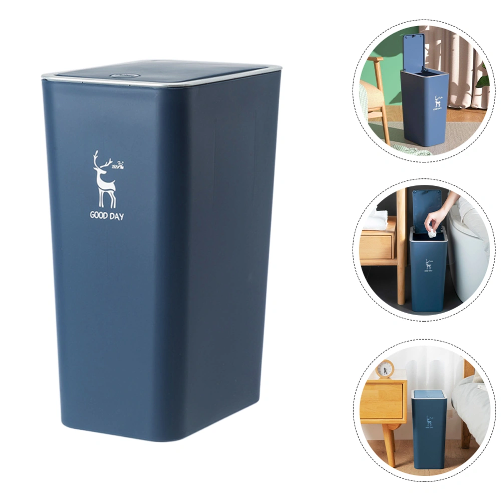 1pc Creative Household Push-type Garbage Can Fashionable Trash Can for Office