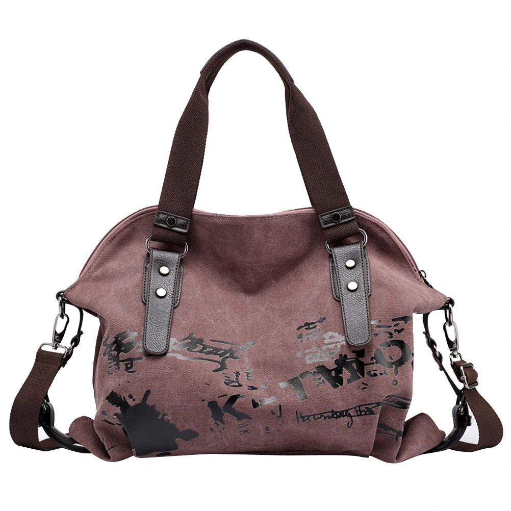 Womens Casual Canvas Shoulder Bags Messenger Bags Vintage Crossbody Bag Tote Bags Handbag (Violet)