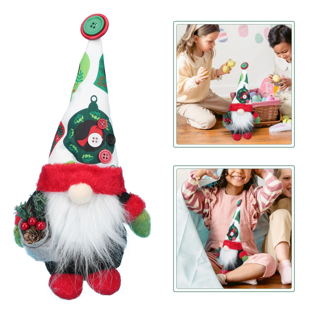 Tabletop Centerpiece Gnome Christmas Party Favor Gnome Adornment Decoration for Xmas