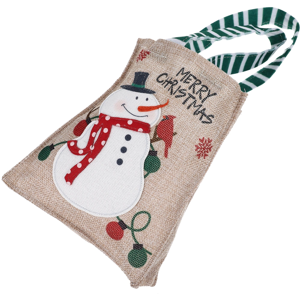 Christmas Handle Gift Bag Christmas Party Favors Bag Holiday Goodies Pouch