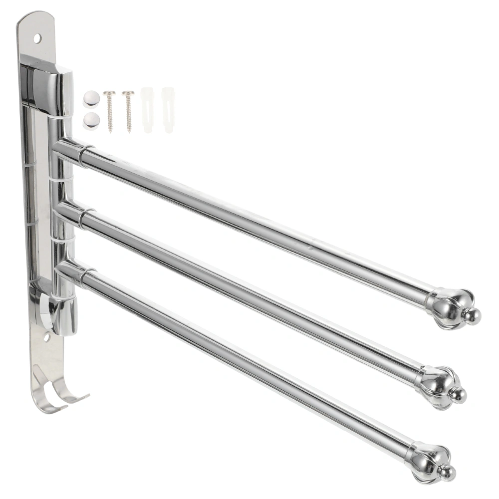 Bathroom Swing Arm Towel Bar Stainless Steel 3-Arm Bathroom Swing Towel Hanger