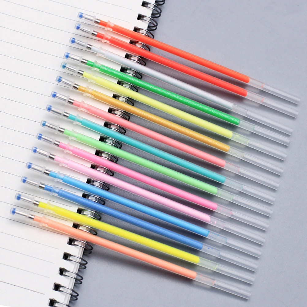 100 Random Colors 0.7mm Gel Ink Pen Refills Neon Glitter Metallic Pastel for Coloring Books Crafting Doodling Scrapbooking Drawing and Acid-Free