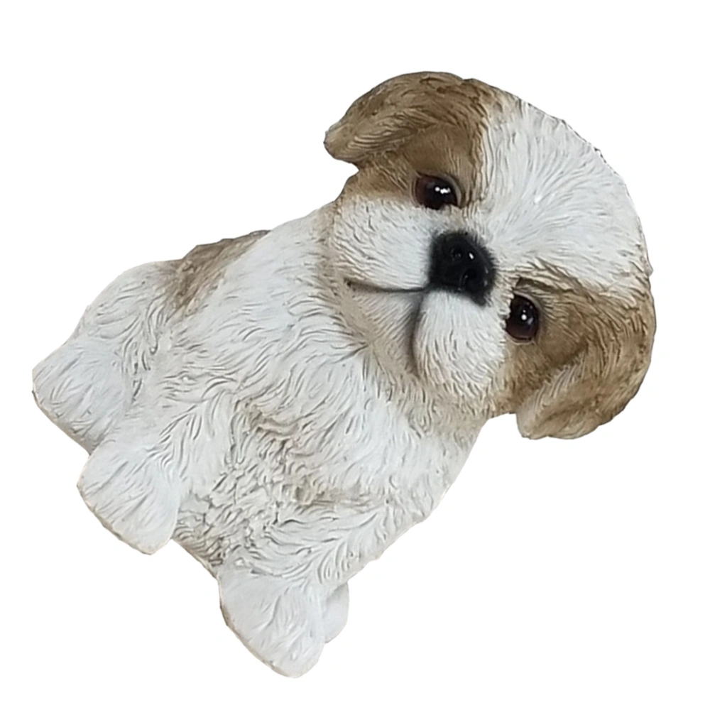 1pc Dog Shaped Statue Resin Figurine Adornment Adorable Dog Decorations